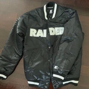 STARTER Black and Gray Varsity Jacket